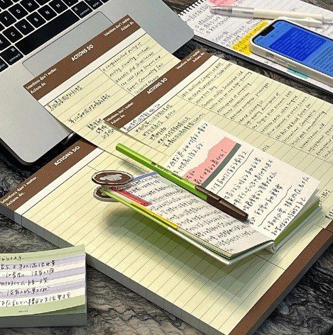 Giấy note từ vựng B5 30 tờ 2 cột viết định nghĩa, công thức - Vàng
