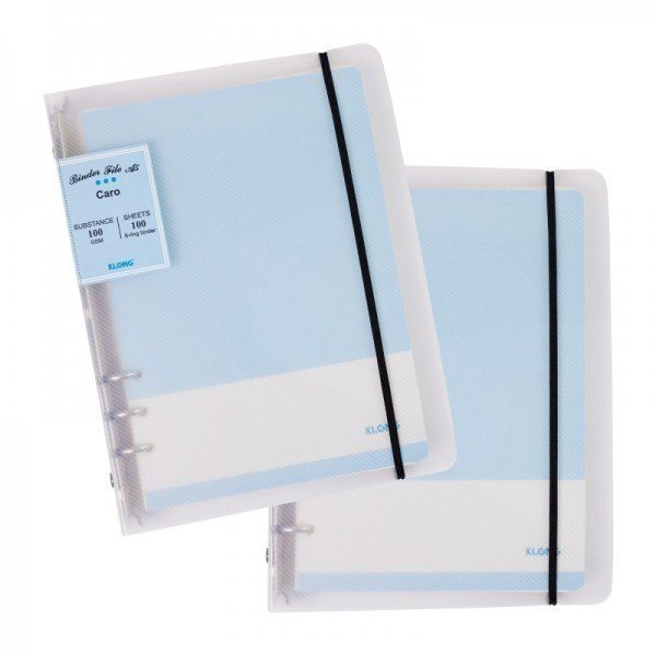 Giấy refill nét đứt binder sổ Klong tiết kiệm - Sổ Caro (6x6)mm nét đứt kẹp còng sắt A5 100 tờ 100/76 Klong MS516 [KM]