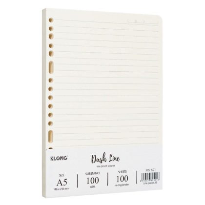 Giấy Refill Ruột Sổ Còng Klong A5 100 Tờ Caro Invidot Line Dasline Dot Grid