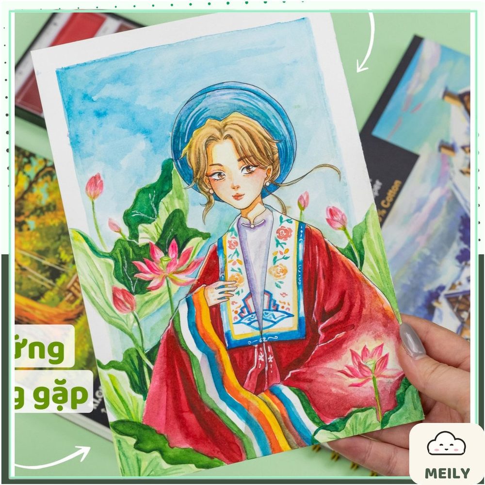Giấy vẽ màu nước 25% cotton 20 tờ MS792