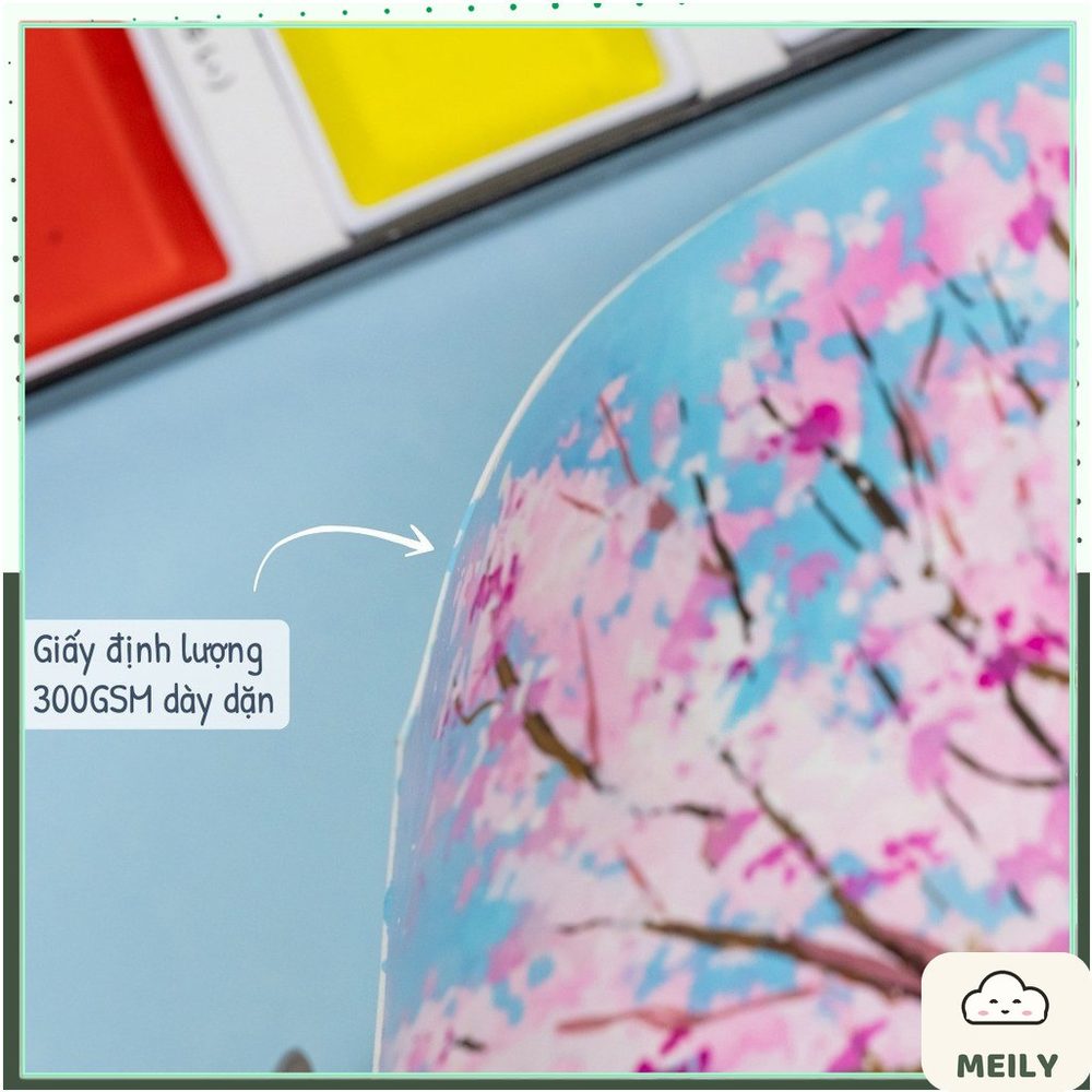 Giấy vẽ màu nước 25% cotton 20 tờ MS792