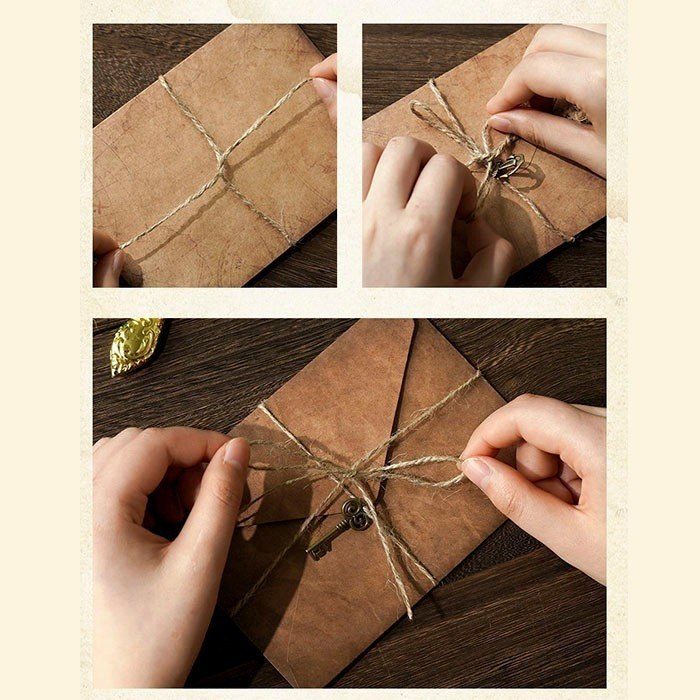 Giấy viết thư, bưu thiếp, phong bì, cài kim loại cổ điển TH13