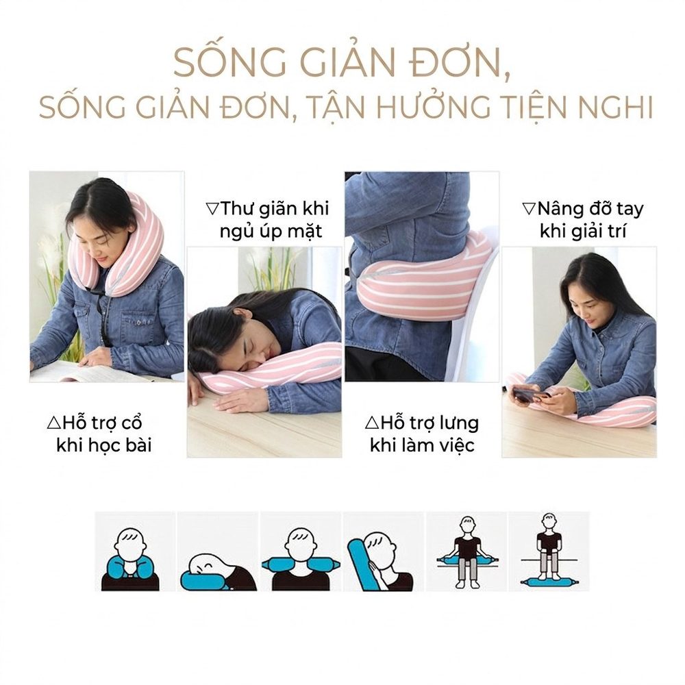 Gối chữ U kê cổ BL19