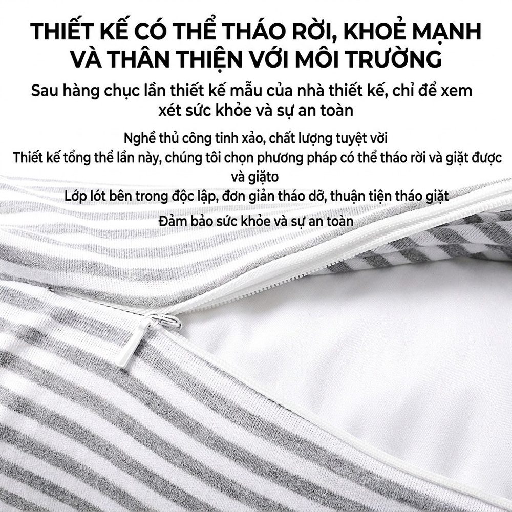 Gối cổ chữ U có mũ trùm BL18