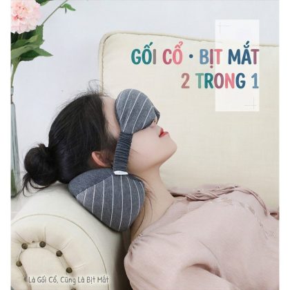Gối kê cổ chữ U kèm bịt mắt BL22