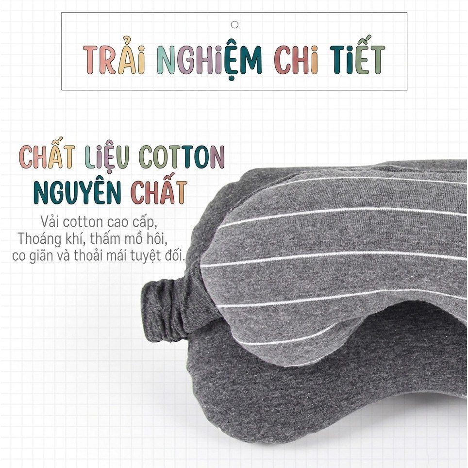 Gối kê cổ chữ U kèm bịt mắt BL22