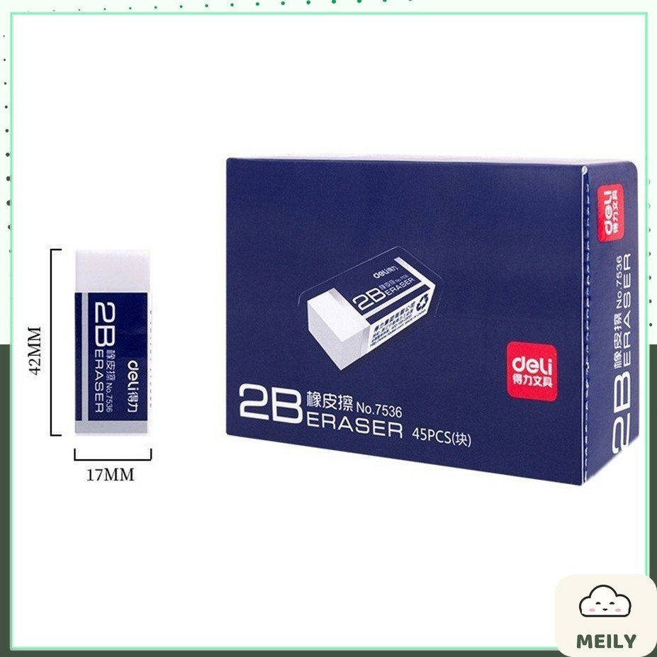 Gôm tẩy chì 2B Deli 7536 chất lượng cao K24