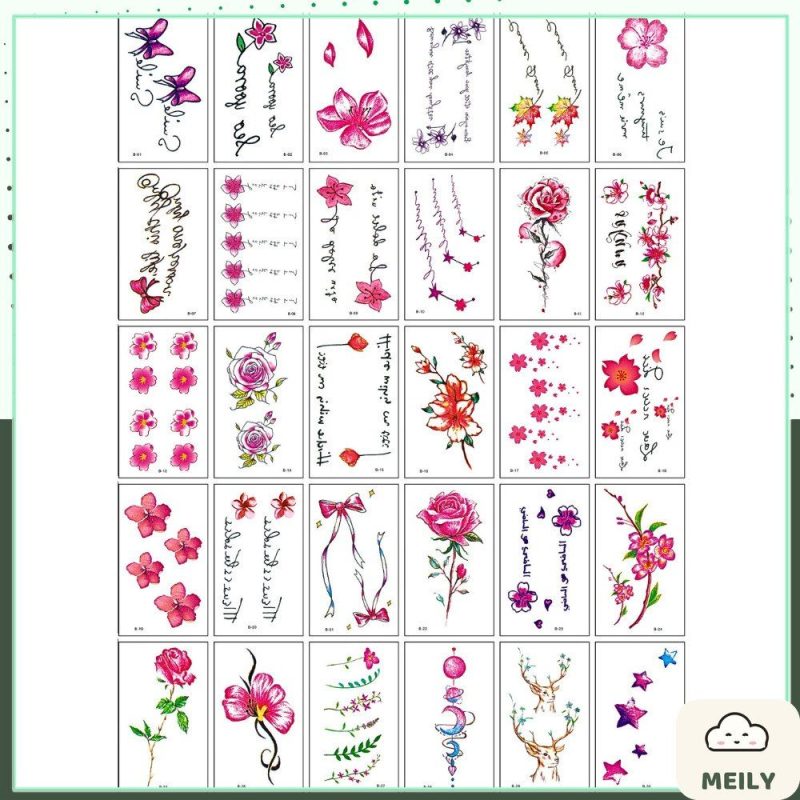 Hình xăm dán mini tattoo tạm thời 30 tờ