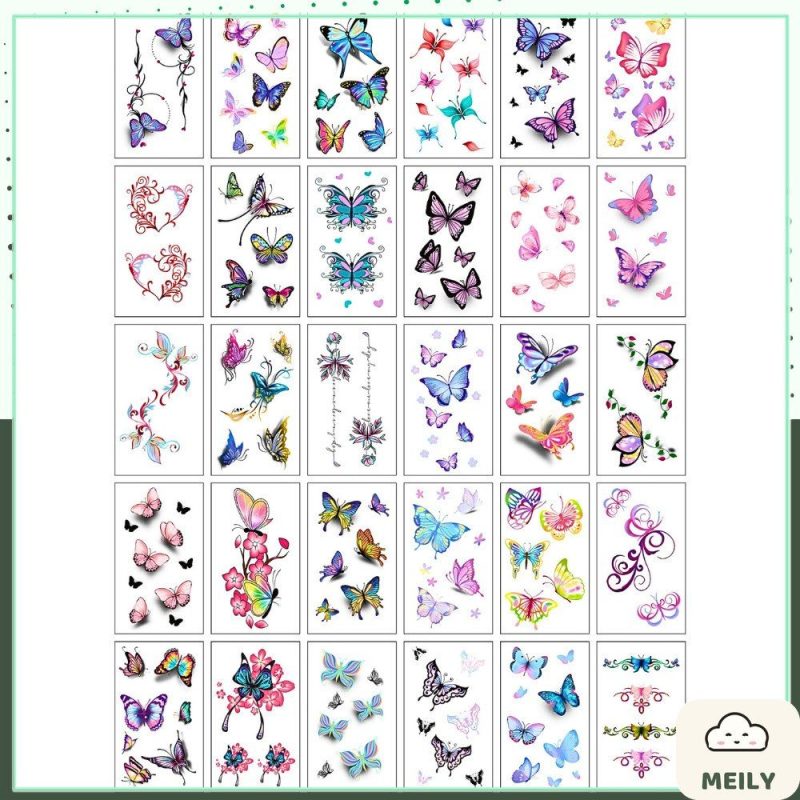 Hình xăm dán mini tattoo tạm thời 30 tờ