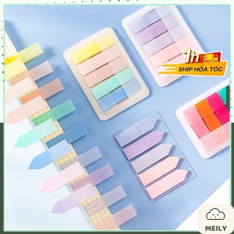 Hộp 125 đánh dấu trang note nhựa Pet NO28