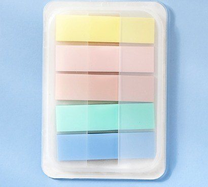 Hộp 125 đánh dấu trang note nhựa Pet NO28 - Vàng Pastel