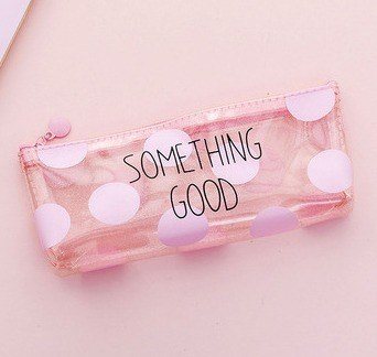 Hộp bút gấu dâu tây màu hồng đựng đồ dùng học tập K86 - Something good