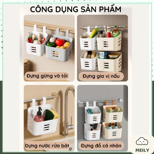 Hộp đựng đồ quai gài treo giường tầng, tủ kệ K153