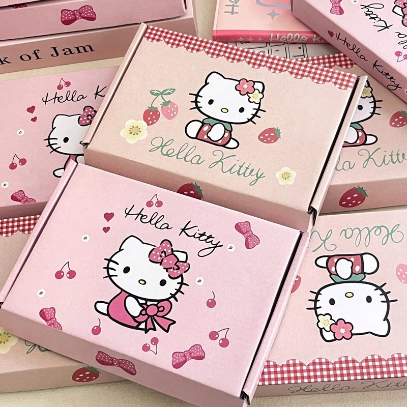 Hộp đựng quà tặng đáng yêu 20*13*3cm H54 - Kitty dâu - 1