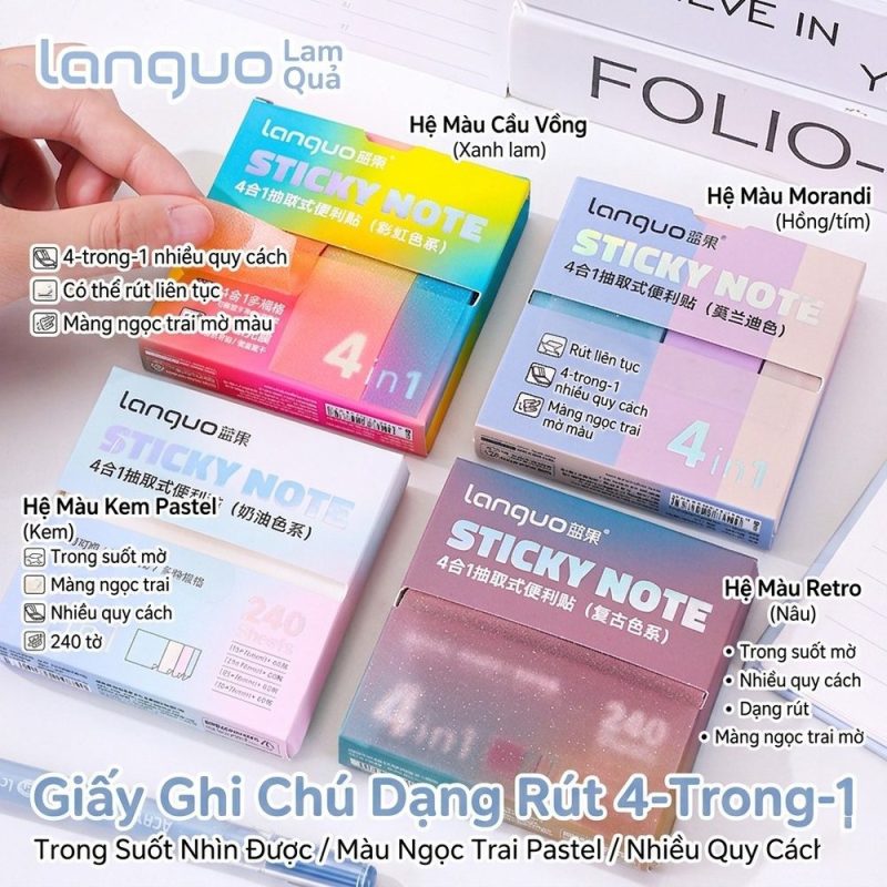 Hộp giấy note 4in1 NO72