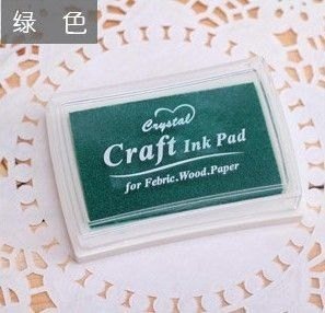 Hộp mực con dấu nhiều màu sắc tươi tắn không phai D05 - Xanh lục