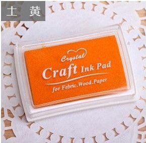 Hộp mực con dấu nhiều màu sắc tươi tắn không phai D05 - Cam