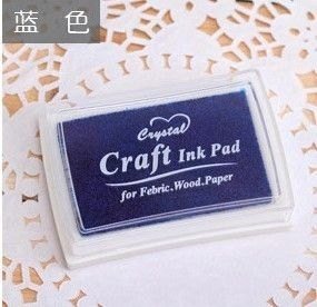 Hộp mực con dấu nhiều màu sắc tươi tắn không phai D05 - Xanh biển