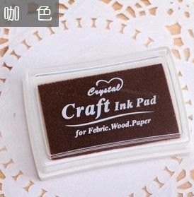 Hộp mực con dấu nhiều màu sắc tươi tắn không phai D05 - Nâu cà phê