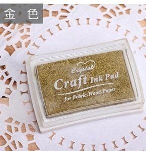 Hộp mực con dấu nhiều màu sắc tươi tắn không phai D05 - Vàng