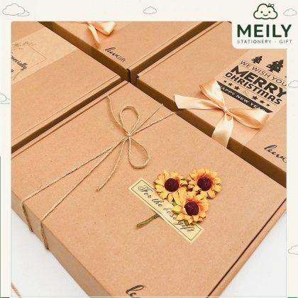 Hộp quà tặng, đựng quà sinh nhật tặng bạn trai bạn gái, vintage kraft