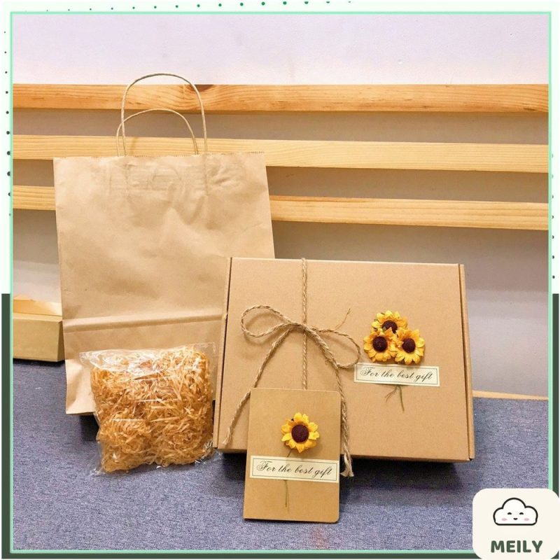 Hộp quà tặng, đựng quà sinh nhật tặng bạn trai bạn gái, vintage kraft