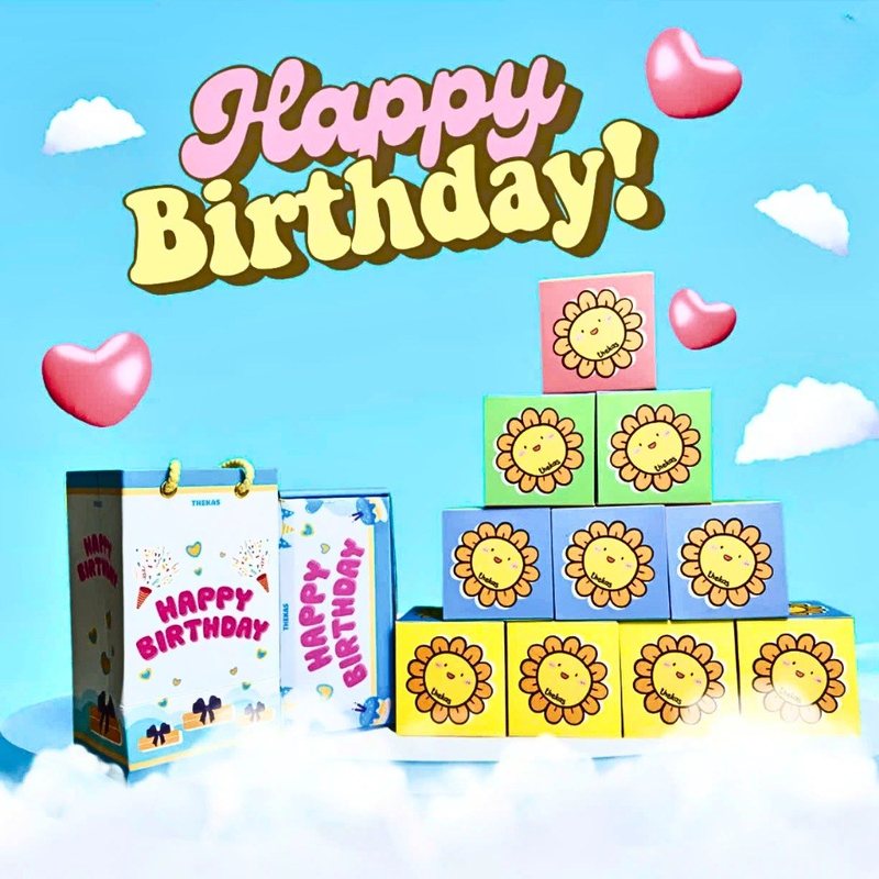 Hộp quà tự bung bất ngờ tặng sinh nhật bạn gái, người yêu - HỘP QUÀ Birthday 2 (hướng dương)