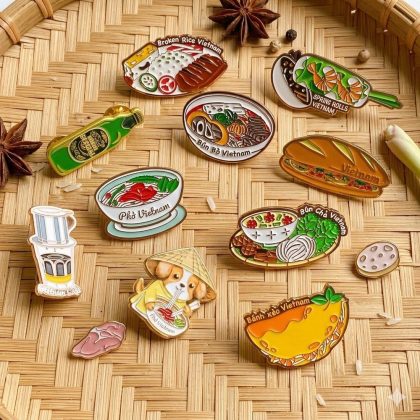 Huy hiệu lưu niệm - Pin cài áo quà tặng hình đồ ăn