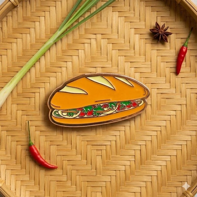 Huy hiệu lưu niệm - Pin cài áo quà tặng hình đồ ăn
