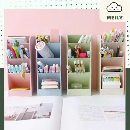 Kệ bút 4 tầng để bàn nhỏ nhắn decor bàn học K114