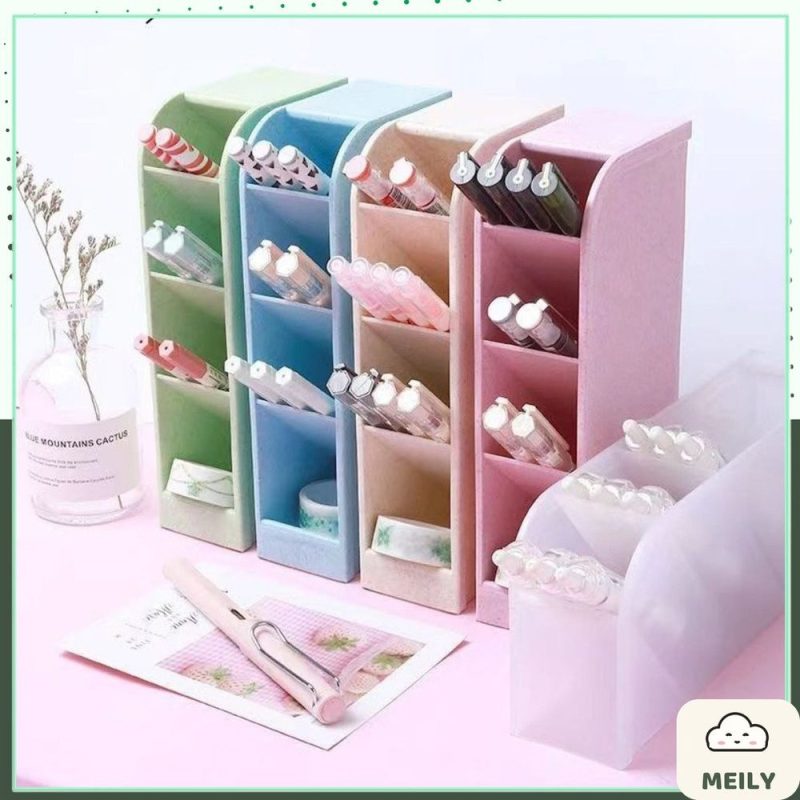 Kệ bút 4 tầng để bàn nhỏ nhắn decor bàn học K114