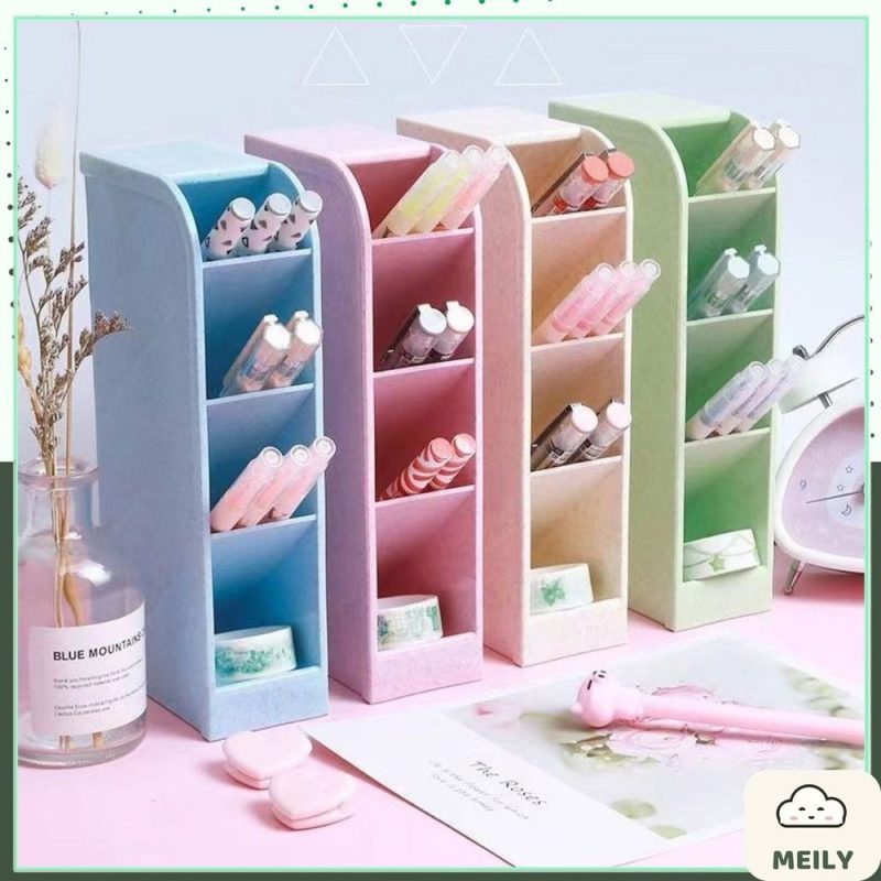 Kệ bút 4 tầng để bàn nhỏ nhắn decor bàn học K114