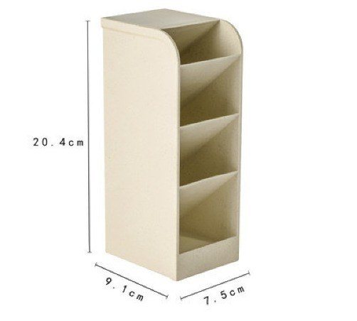 Kệ bút 4 tầng để bàn nhỏ nhắn decor bàn học K114 - Lớn, Be
