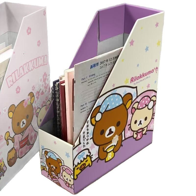 Kệ giấy gấp đựng sách có nhãn tên tài liệu Rilakkuma K170