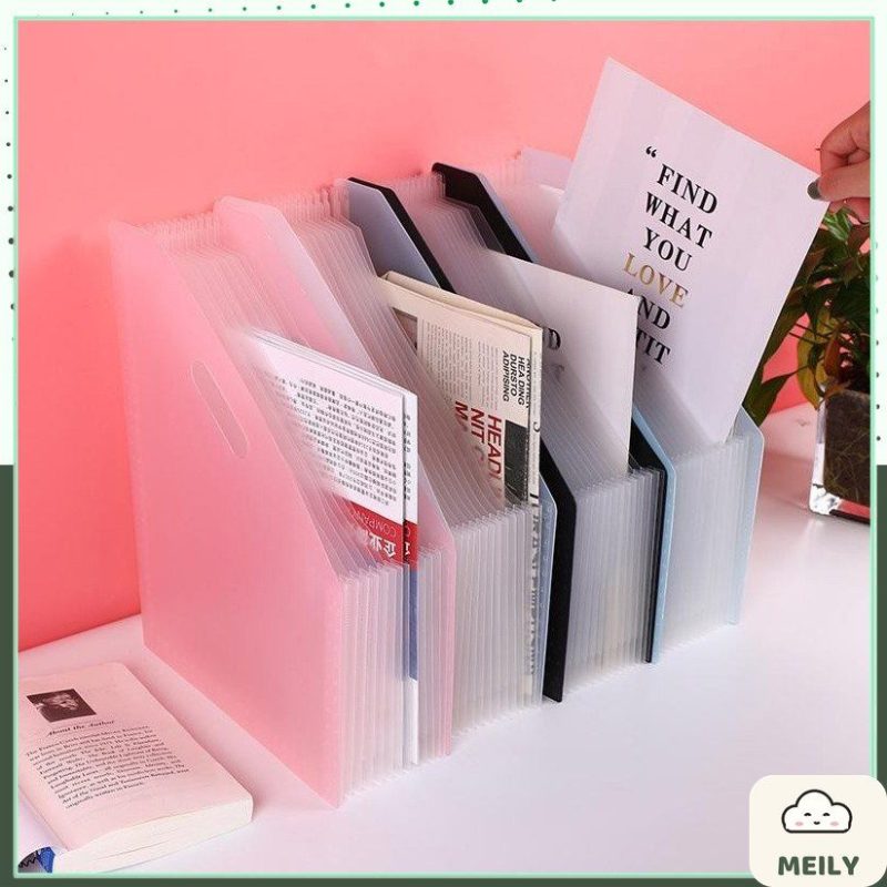 Kệ sách 13 ngăn nhựa tay cầm tiện lợi để bàn K128