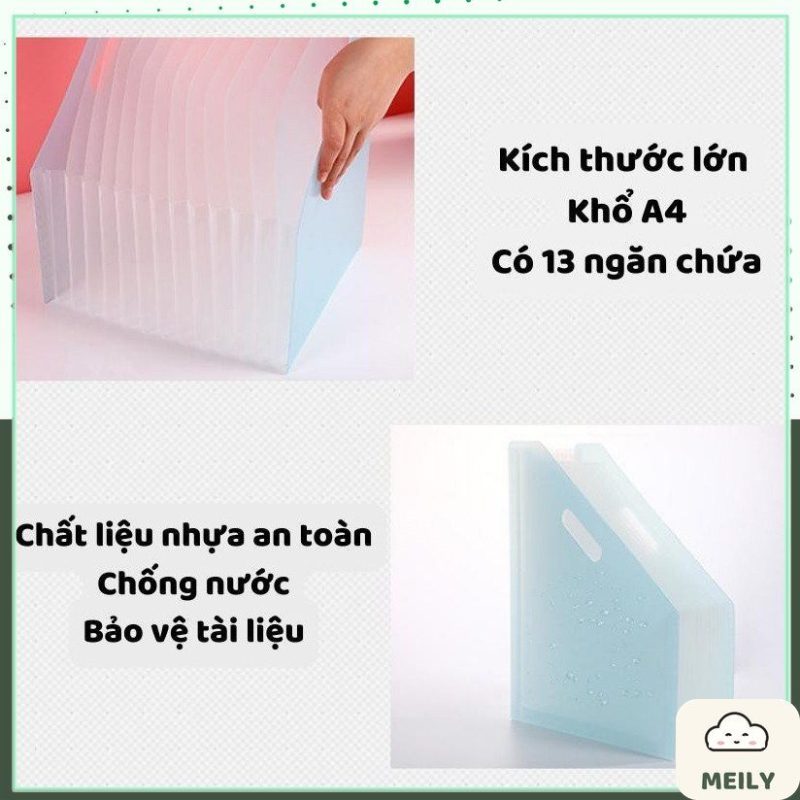 Kệ sách 13 ngăn nhựa tay cầm tiện lợi để bàn K128