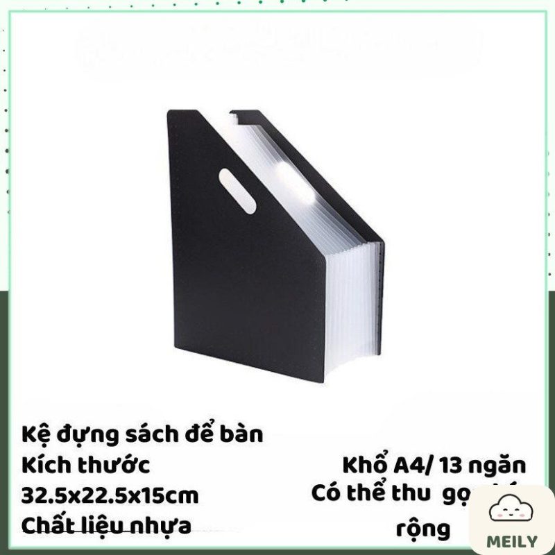 Kệ sách 13 ngăn nhựa tay cầm tiện lợi để bàn K128