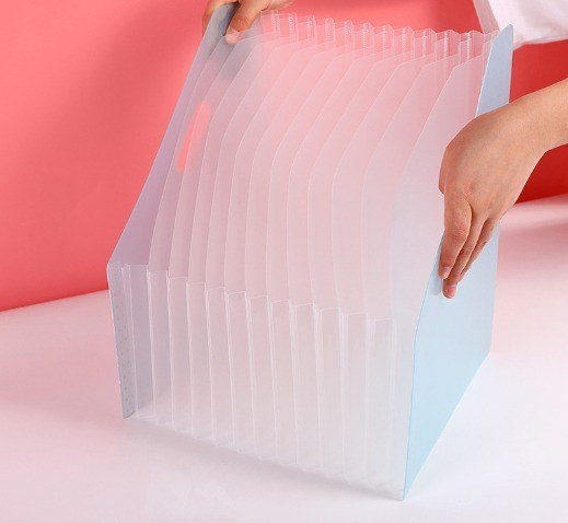 Kệ sách 13 ngăn nhựa tay cầm tiện lợi để bàn K128 - Xanh