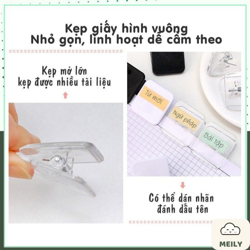 Kẹp giấy hình vuông K69