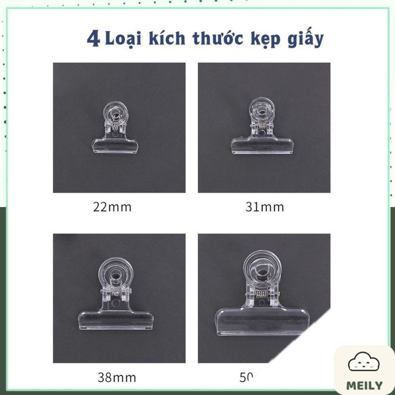 Kẹp giấy mini trong suốt K60