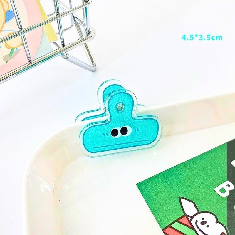 Kẹp giấy trang trí K201 - mắt to - xanh dương