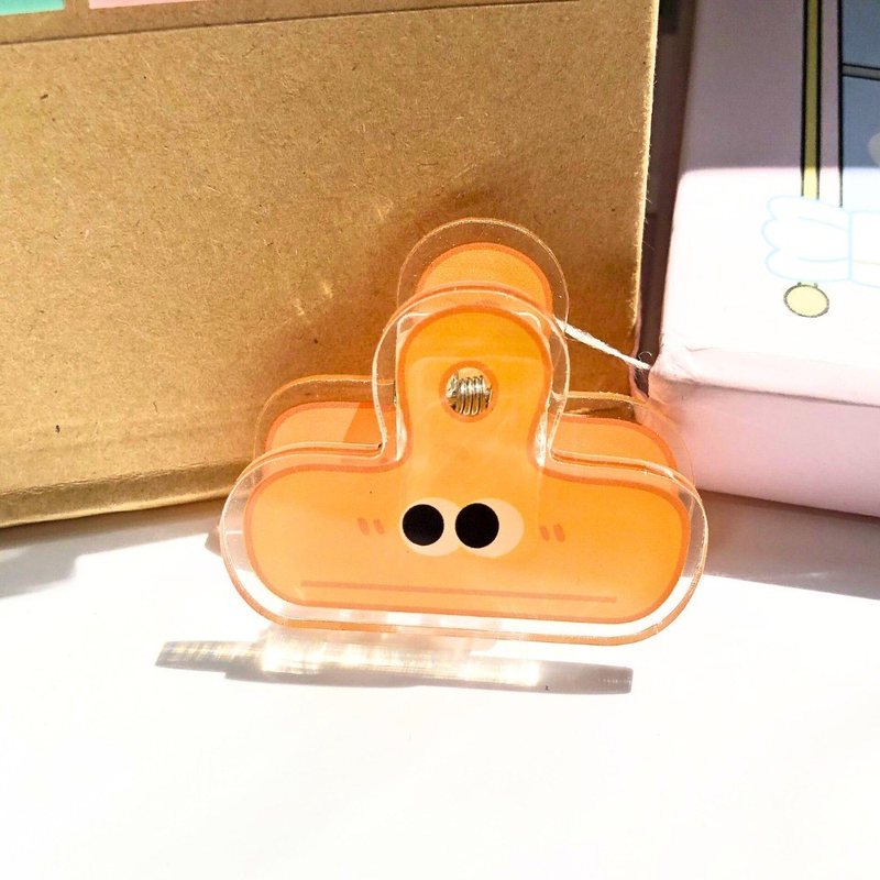 Kẹp giấy trang trí K201 - mắt to - vàng