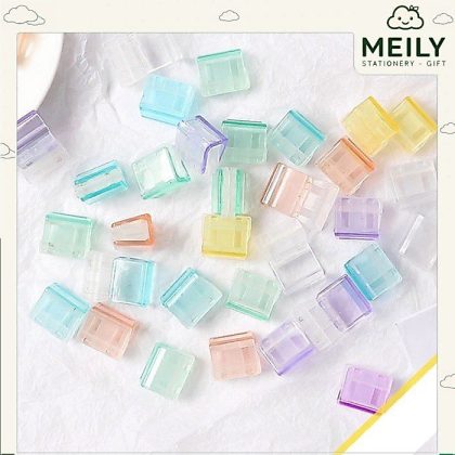Kẹp tài liệu bấm nhựa mini Pastel K77