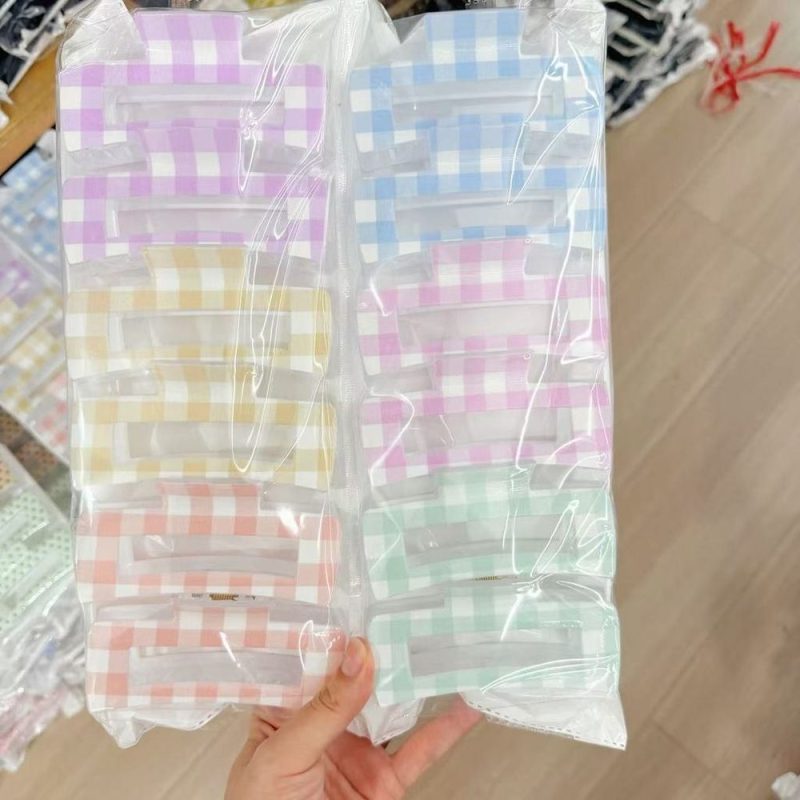 Kẹp Tóc Nơ Nhựa Trong Suốt In Họa Tiết Nơ Xinh Xắn K298