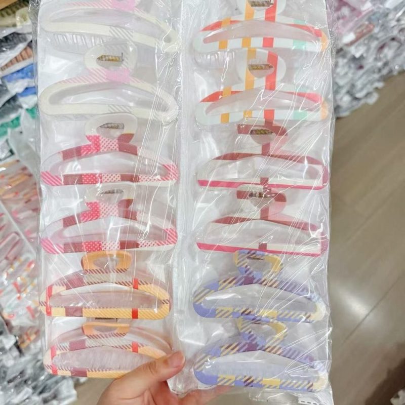 Kẹp Tóc Nơ Nhựa Trong Suốt In Họa Tiết Nơ Xinh Xắn K298