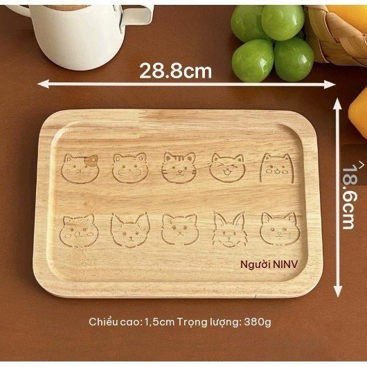 Khay gỗ hoạt hình BL53 - size nhỏ