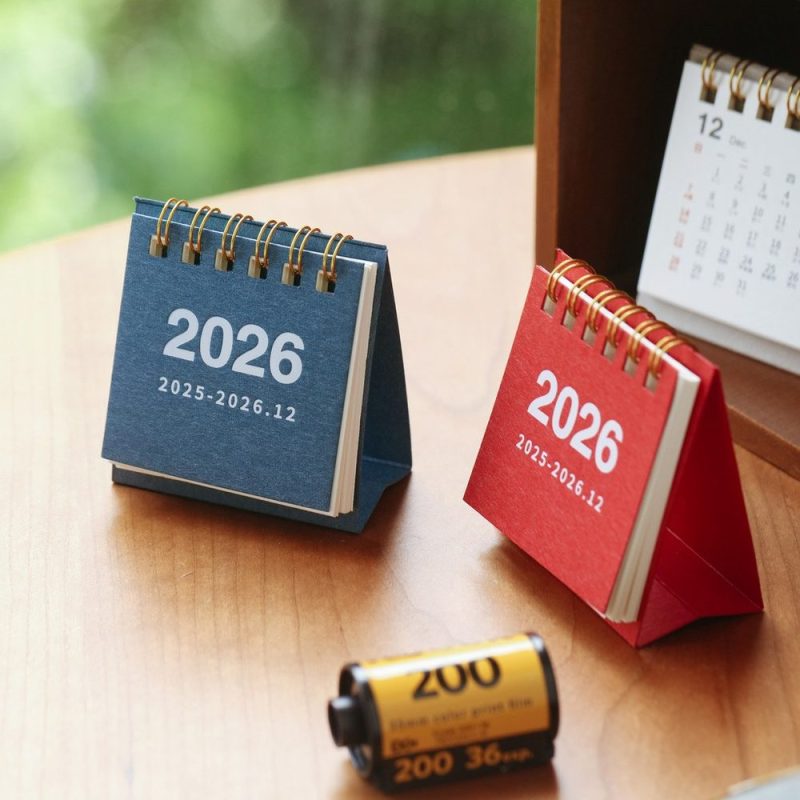 Lịch 2027 màu đẹp mắt dễ thương để bàn ghi chú