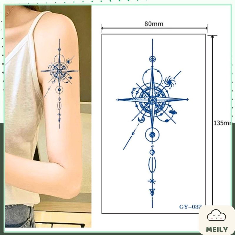 Hình xăm dán mini lâu trôi GY tattoo phong cách unisex