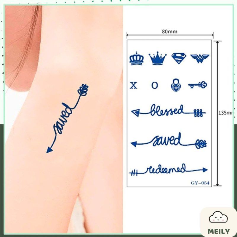 Hình xăm dán mini lâu trôi GY tattoo phong cách unisex
