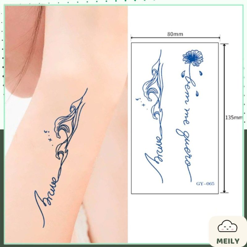Hình xăm dán mini lâu trôi GY tattoo phong cách unisex